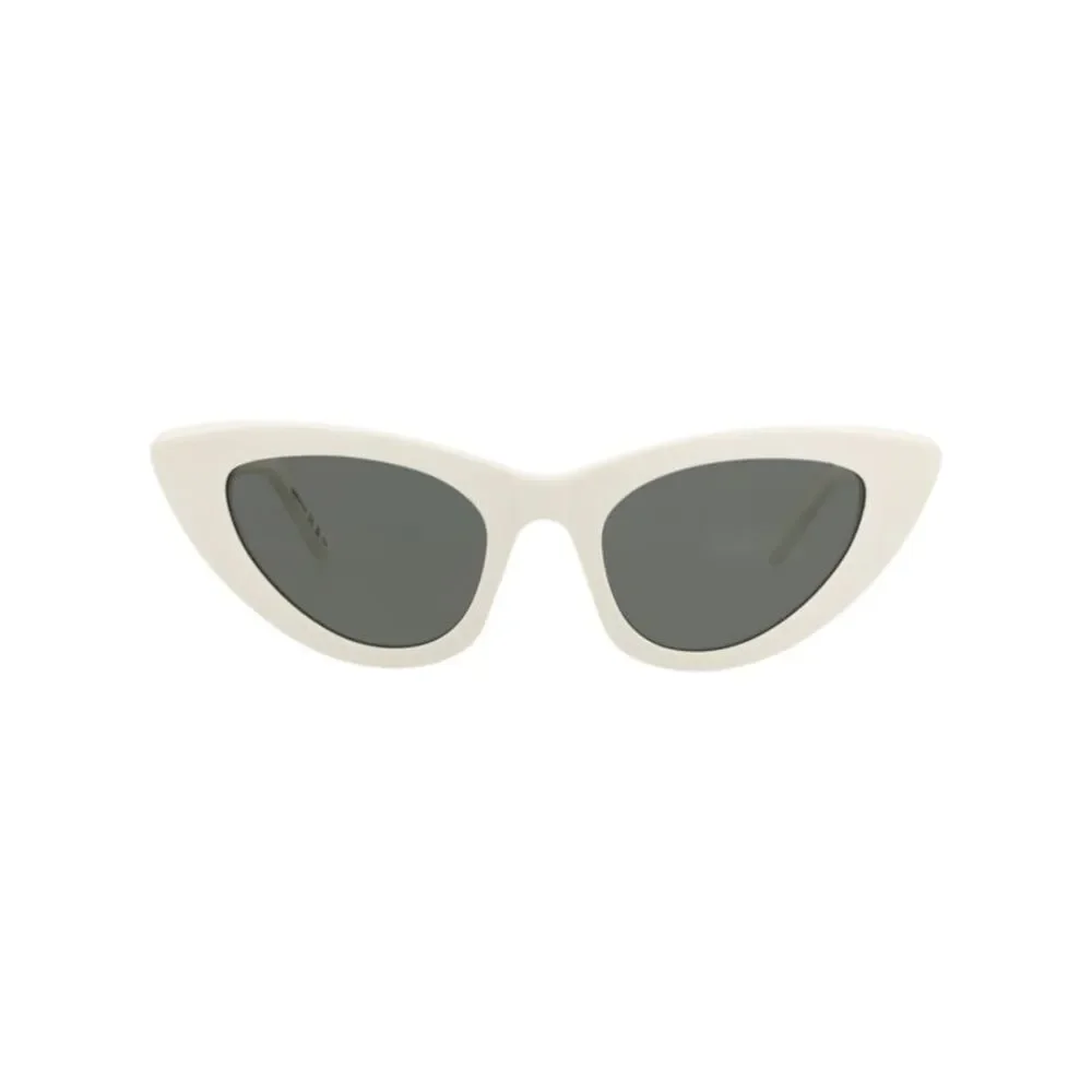 Saint Laurent Cat Eye-Frame Recycled Acetate Sunglasses White Womens